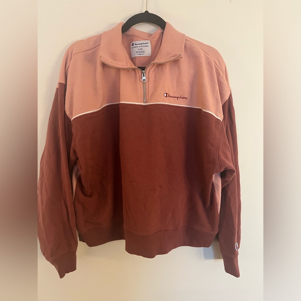 Champion Pink Quarter Zip Pullover